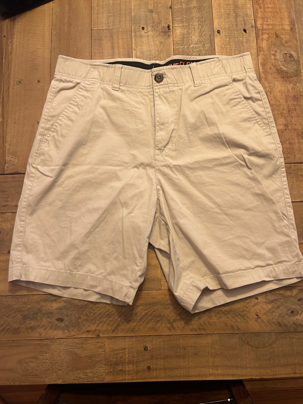 Architect Beige Flat-Front Men's Shorts